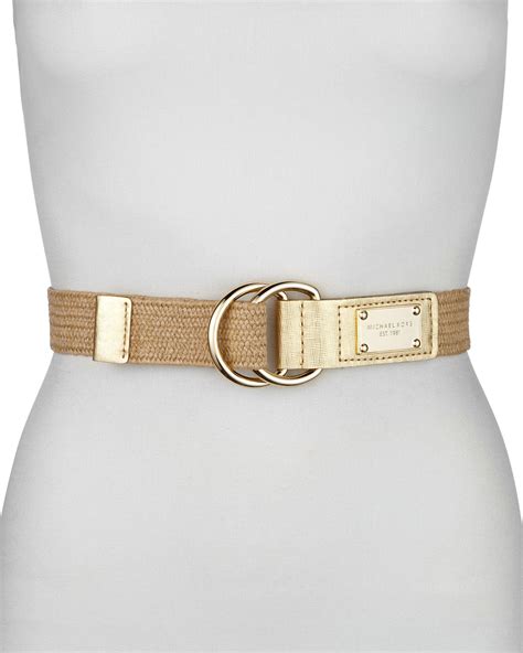 michael kors stretch belt|michael kors leather belts women's.